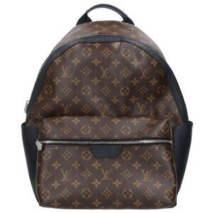 Louis Vuitton Discovery Backpack Monogram Macassar Brown Leather Black